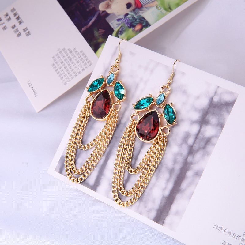 water drop tassel earrings