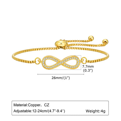 Adjustable Double-layer Zircon Bracelet For Women