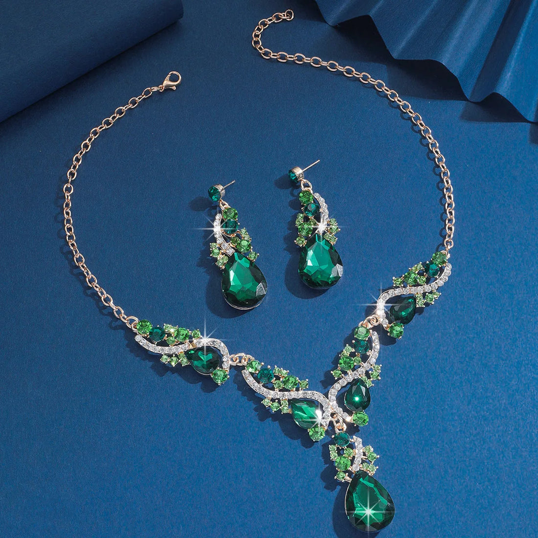 3-Piece Water Drop Necklace &amp; Earring Set