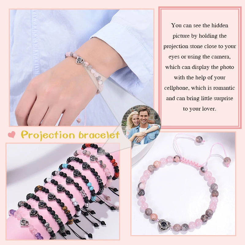 Custom Picture Projection Crystal Bracelet